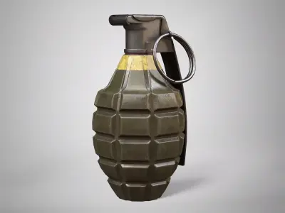 MK2 Hand Grenade AAA Game Ready Low-poly 3D model