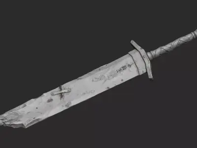 Swordw Zbrush HighPoly 3D model 3D model 3D model
