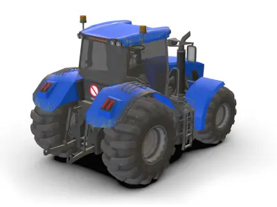 Tractor Model Low-poly 3D model