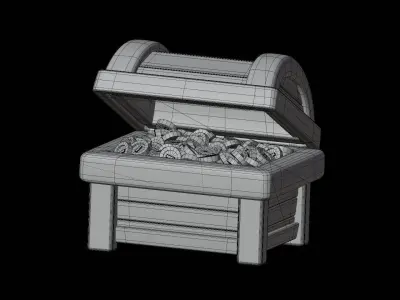 Treasure Chest 3D Illustration 3D model