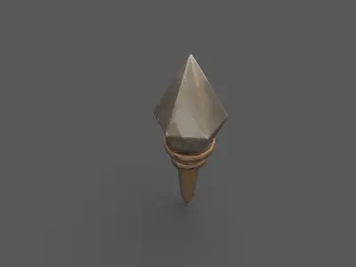 Stylized Crystal Dagger - Free Game-Ready Asset Free low-poly 3D model