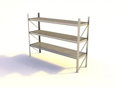 Regal metal shelving rack 3D model