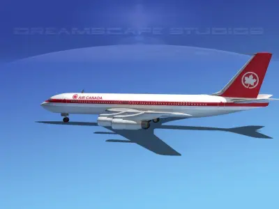 Boeing 707 Air Canada 3D model