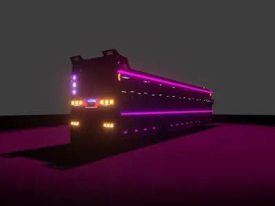 Lanka Ashok Leyland Bus - Viking  Low-poly 3D model