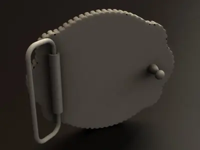 Gothic Horse Head Belt Buckle 3D print model