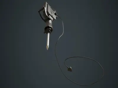 Jackhammer 1A Low-poly 3D model