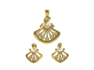 Diamond Pendant Set 12 3D print model