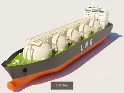 Four types of cargo ships 3D Model Pack