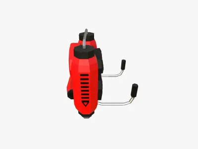 Jetpack Low Poly B02 - SciFi Character Design Low-poly 3D model