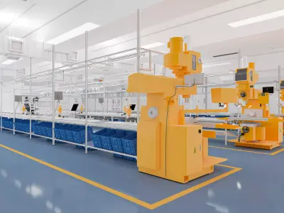 Modern factory assembly and manufacturing workshop 3D model purchase