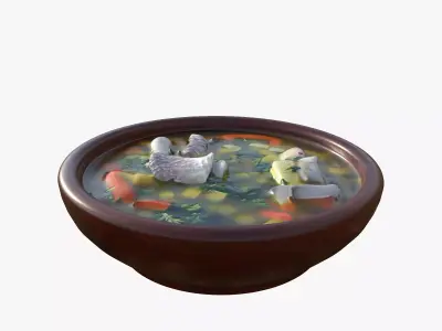 Fish Soup Low-poly 3D model