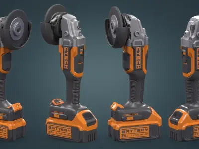 Angle Grinder Low-poly 3D model purchase