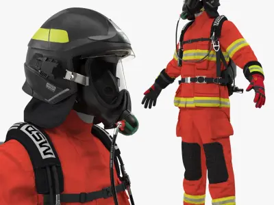Firefighter Suit Neutral Pose 3D model