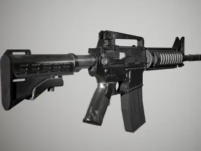Wepon Gun M4A1 Low-poly 3D model