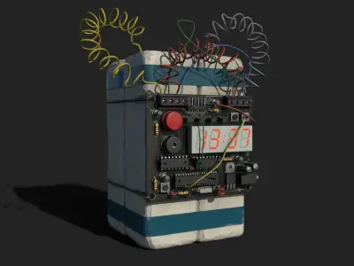 Time Bomb Low-poly 3D model buy