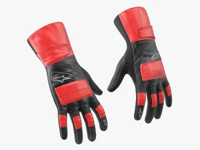  Alpinestars Extended Cuff Motorsport Gloves Red 