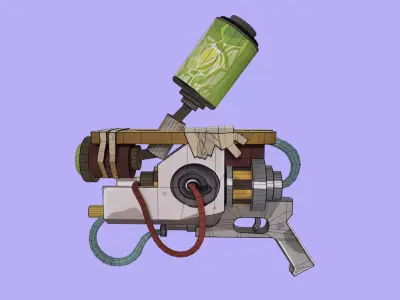 Stylized Portal Gun Low Poly Game Ready Asset Low-poly 3D model