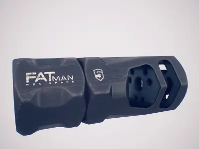 P5-FATMAN Muzzle Break Low-poly 3D model
