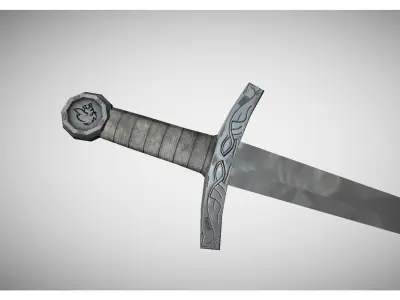 low poly sword Low-poly 3D model 5