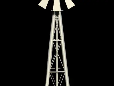 Windmill Low-poly 3D model purchase