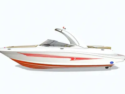 Speedboat 6 Low-poly PBR Low-poly 3D model