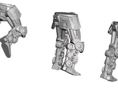 Dark Techno shooters and Vigilants - Extra legs only pack 2 3D print model