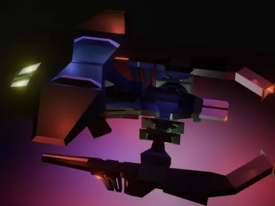 space ship Low-poly 3D model purchase