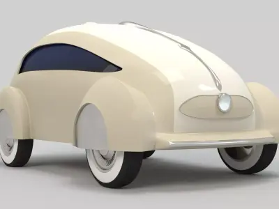  Sci Fi Concept Car Beige  3D model