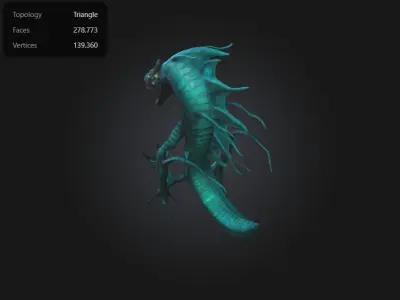 Vorthal the Abyssal Wyrm 3D model