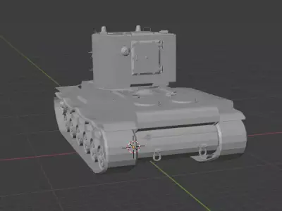 KW 2 Soviet heavy tank Free 3D print model