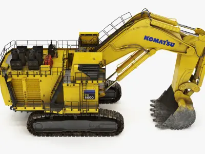 Mining Excavator Komatsu PC8000-6 Backhoe 3D model