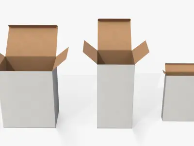  Tuck Top Boxes - White Tall Variants Set 