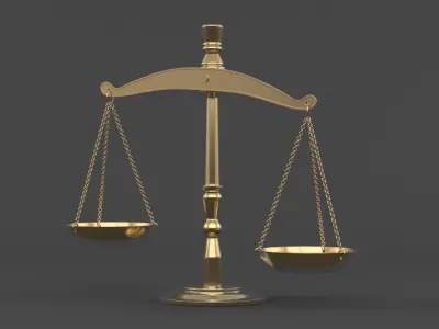 Gold Weight Scale 3D model