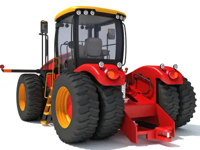 Versatile Wheeled Articulated Tractor 3D model