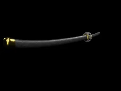Katana  PBR low-poly Low-poly 3D model