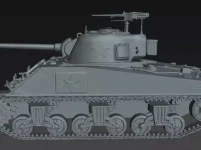 Tank WW2 Legendary T34 Panzer IV Tiger I M4 Sherman 3D Model Pack