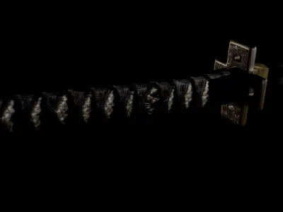 Katana Square Guard Low-poly 3D model