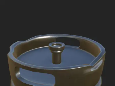 Dented Beer Keg Model 3D model