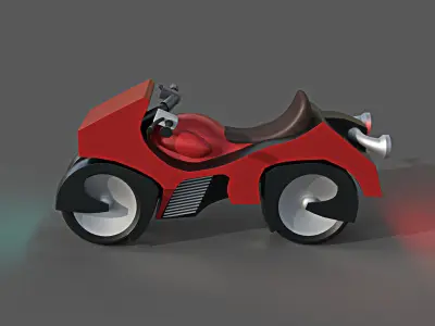Sci-fi Bike Game Ready 8 3D model