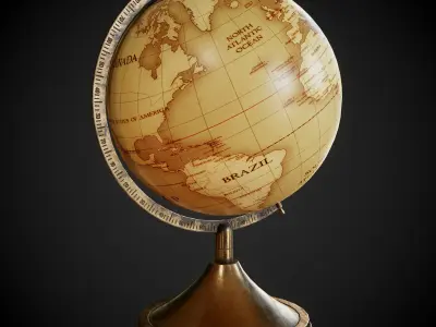 Globe 3D Model antique 3D model