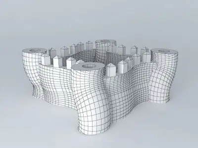 Distorted Castle 2 Free 3D model