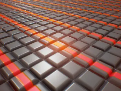 PBR Seamless Sci-Fi Texture 18 Low-poly 3D model