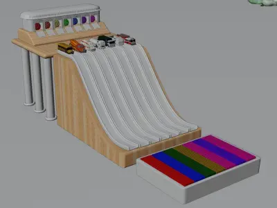 Cube Pool filled By Cubes 3D model