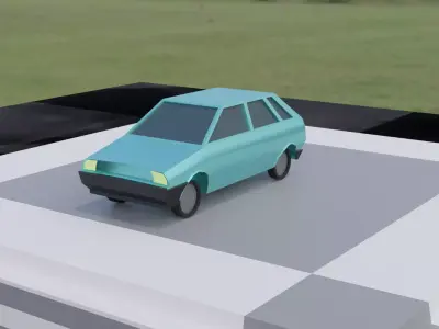 Low Poly Car SS80 Free low-poly 3D model
