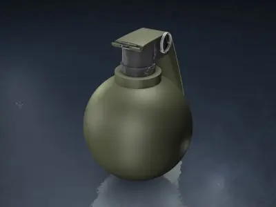 Grenade military in water 3D model