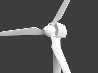 Generic Wind Power Turbine Low-poly 3D model