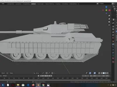 Tank 3D Military Vehicle Blender Free 3D model