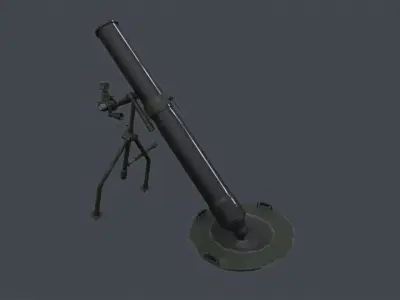 Tampella M120mm Low-poly 3D model