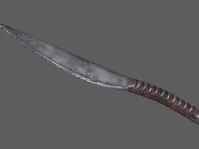 Knife armature Low-poly 3D model