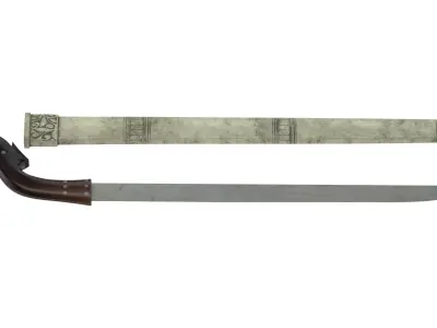 Luwuk Sword Low-poly 3D model